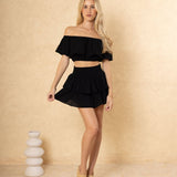 'Sol' Ruffle Mini Skirt WOMEN'S SKIRT for women resort wear - Seaspice Resort Wear