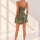 'Sol' Ruffle Mini Skirt WOMEN'S SKIRT for women resort wear - Seaspice Resort Wear