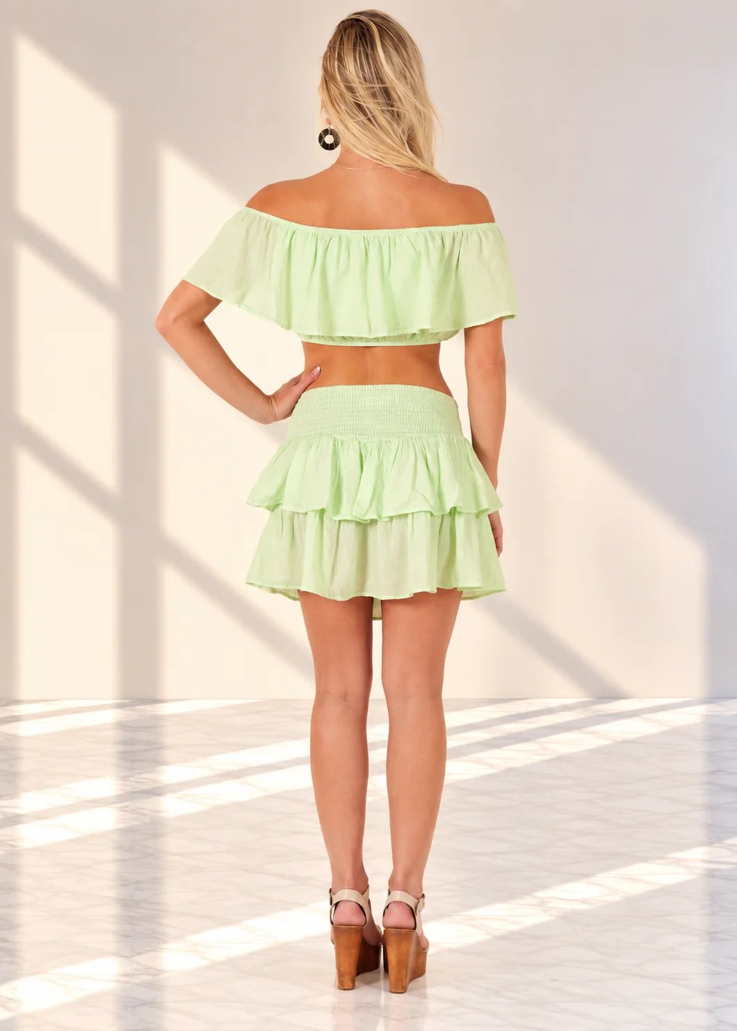 'Sol' Ruffle Mini Skirt WOMEN'S SKIRT for women resort wear - Seaspice Resort Wear