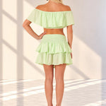 'Sol' Ruffle Mini Skirt WOMEN'S SKIRT for women resort wear - Seaspice Resort Wear