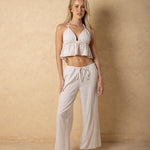 'Solana' Drawstring Wide Leg Pants WOMEN'S PANTS for women resort wear - Seaspice Resort Wear