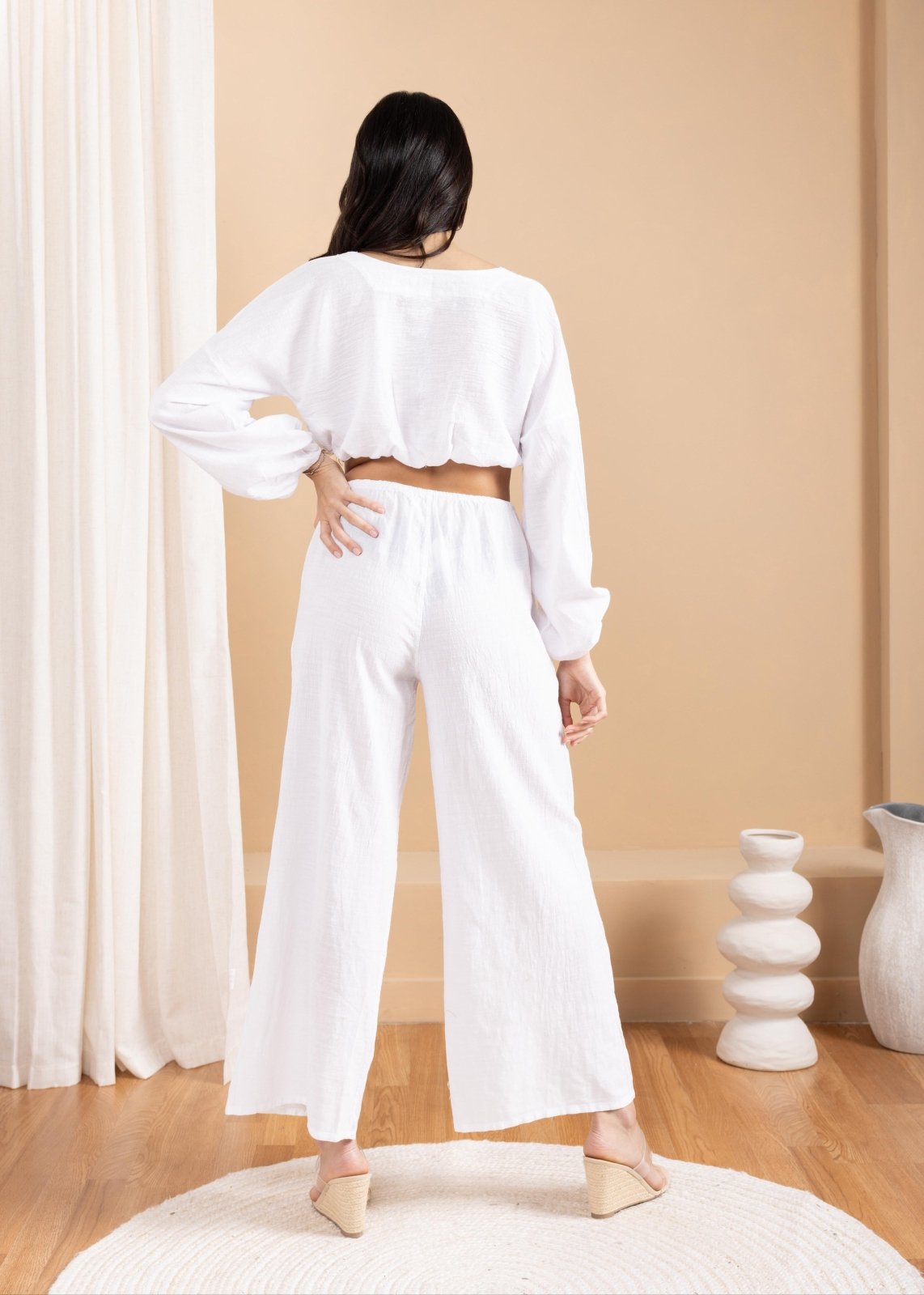 'Solana' Drawstring Wide Leg Pants WOMEN'S PANTS for women resort wear - Seaspice Resort Wear