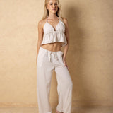 'Solana' Drawstring Wide Leg Pants WOMEN'S PANTS for women resort wear - Seaspice Resort Wear