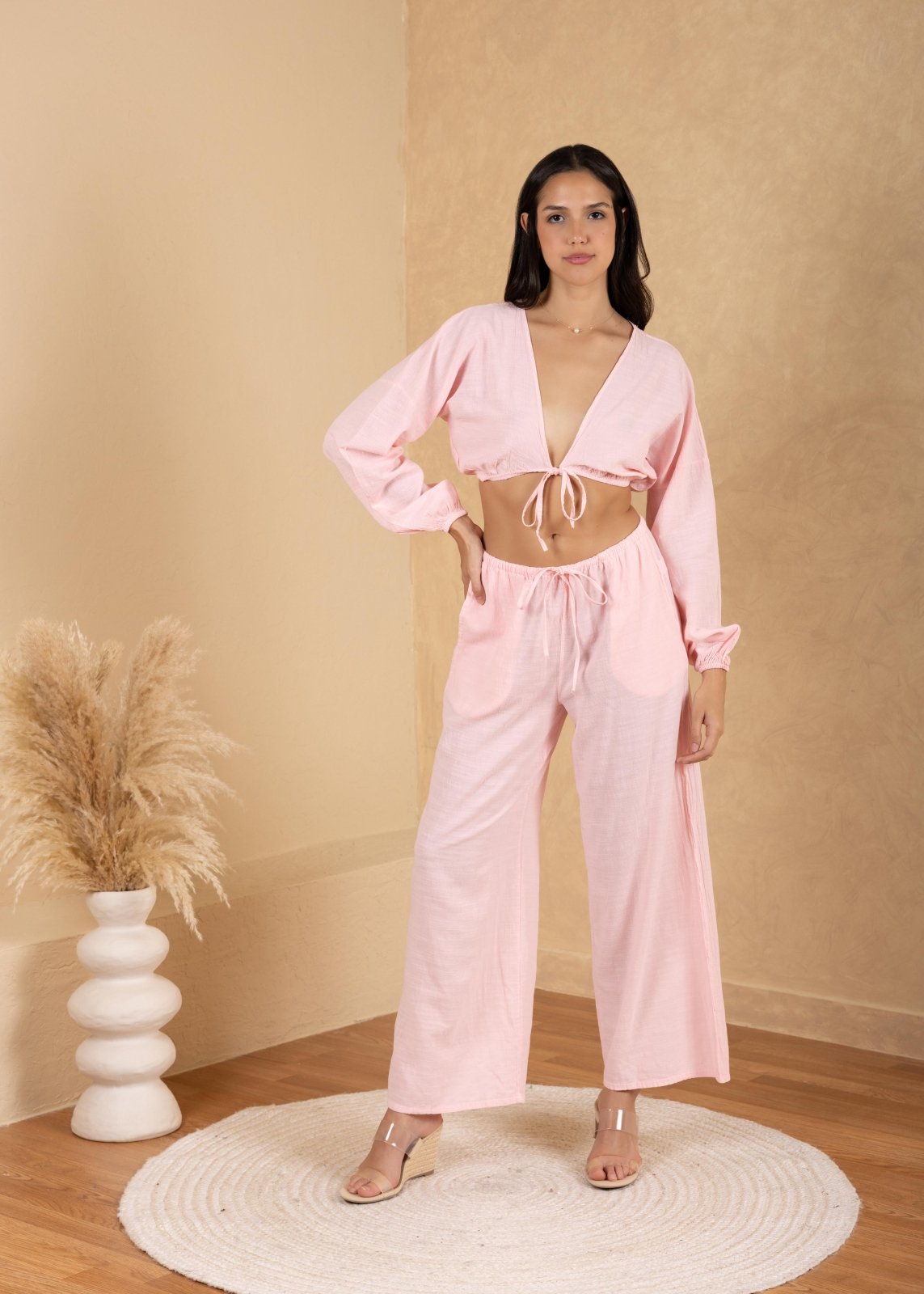 'Solana' Drawstring Wide Leg Pants WOMEN'S PANTS for women resort wear - Seaspice Resort Wear