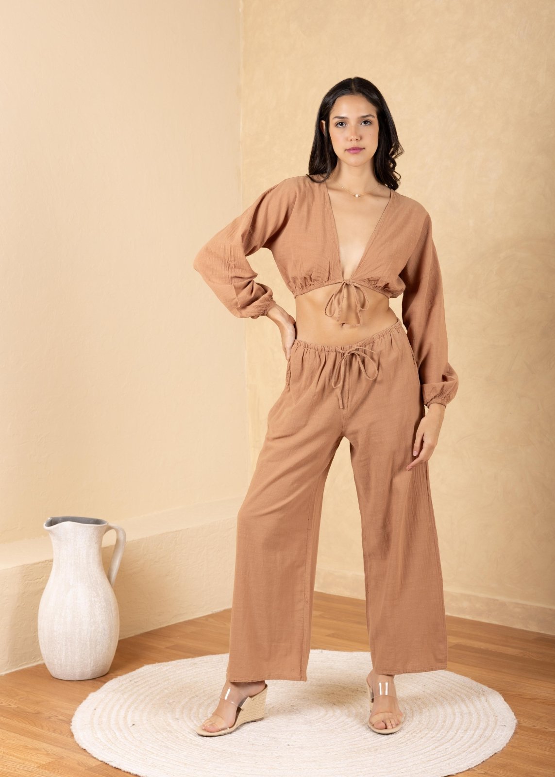 'Solana' Drawstring Wide Leg Pants WOMEN'S PANTS for women resort wear - Seaspice Resort Wear