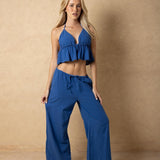 'Solana' Drawstring Wide Leg Pants WOMEN'S PANTS for women resort wear - Seaspice Resort Wear