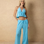 'Solana' Drawstring Wide Leg Pants WOMEN'S PANTS for women resort wear - Seaspice Resort Wear