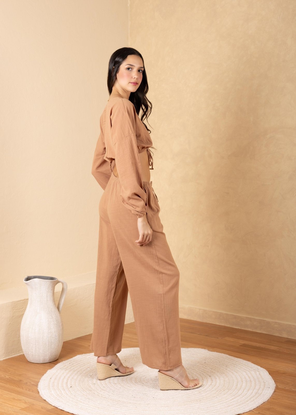 'Solana' Drawstring Wide Leg Pants WOMEN'S PANTS for women resort wear - Seaspice Resort Wear