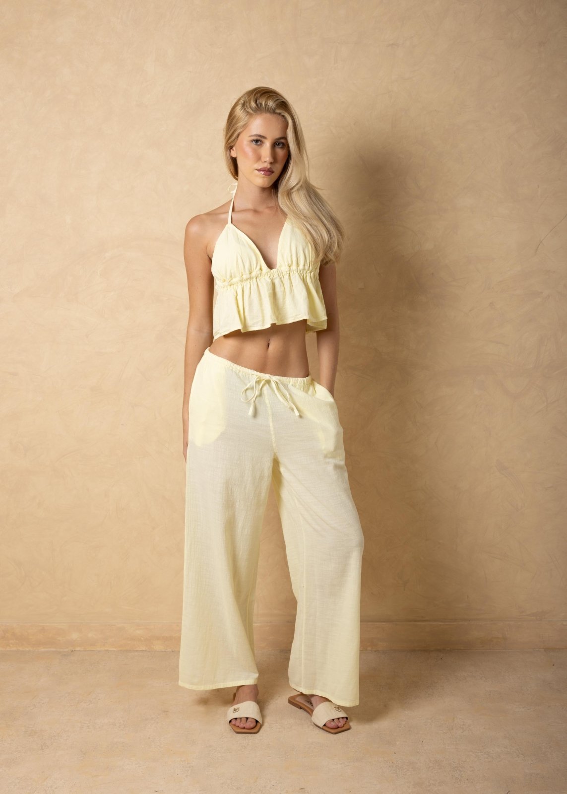 'Solana' Drawstring Wide Leg Pants WOMEN'S PANTS for women resort wear - Seaspice Resort Wear