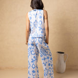 'Solana' Drawstring Wide Leg Print Pants WOMEN'S PANTS for women resort wear - Seaspice Resort Wear