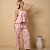 'Solana' Drawstring Wide Leg Print Pants WOMEN'S PANTS for women resort wear - Seaspice Resort Wear