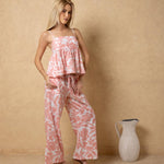 'Solana' Drawstring Wide Leg Print Pants WOMEN'S PANTS for women resort wear - Seaspice Resort Wear