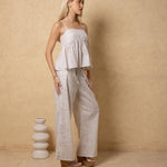 'Solana' Drawstring Wide Leg Print Pants WOMEN'S PANTS for women resort wear - Seaspice Resort Wear