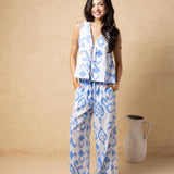 'Solana' Drawstring Wide Leg Print Pants WOMEN'S PANTS for women resort wear - Seaspice Resort Wear