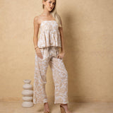 'Solana' Drawstring Wide Leg Print Pants WOMEN'S PANTS for women resort wear - Seaspice Resort Wear
