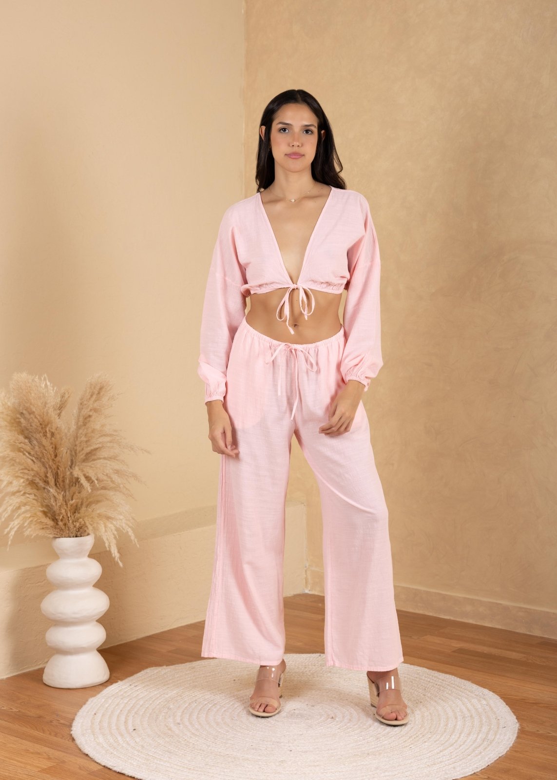 'Solana' Tie Front Crop Top WOMEN'S TOP for women resort wear - Seaspice Resort Wear