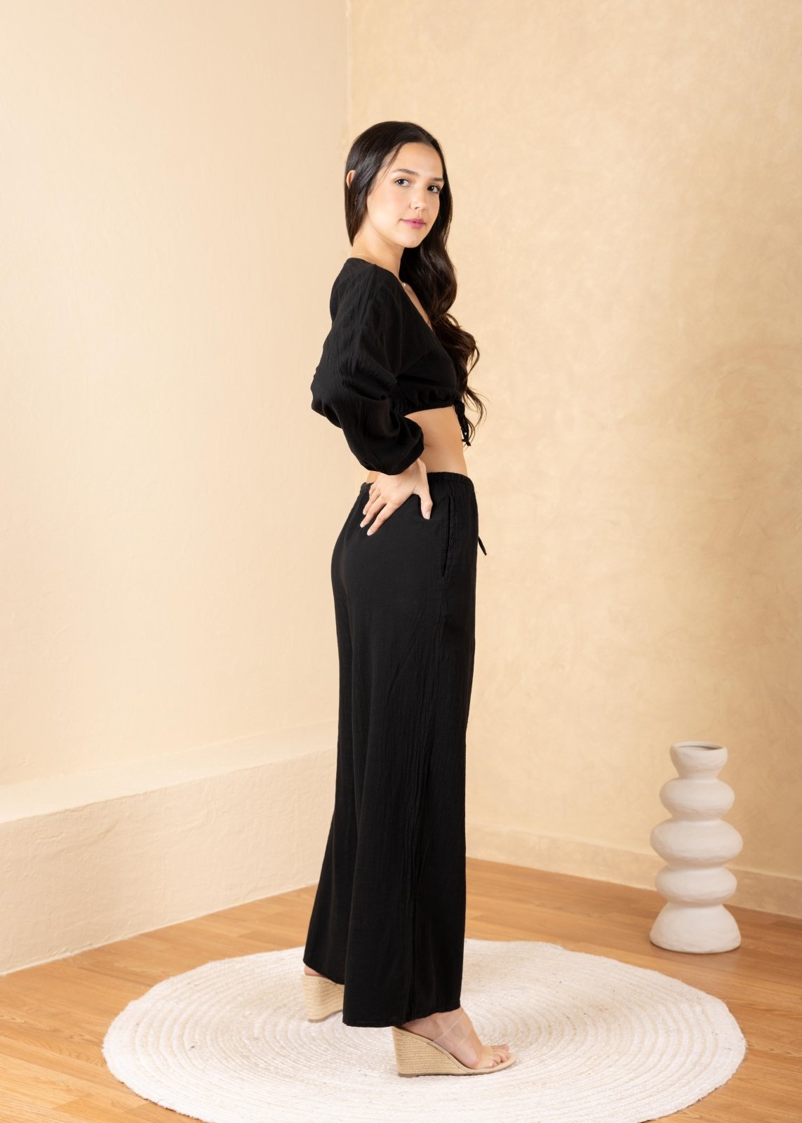 'Solana' Tie Front Crop Top WOMEN'S TOP for women resort wear - Seaspice Resort Wear