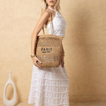 'Solea' Woven Resort Tote - Natural Materials ACCESSORIES for women resort wear - Seaspice Resort Wear