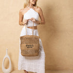 'Solea' Woven Resort Tote - Natural Materials ACCESSORIES for women resort wear - Seaspice Resort Wear