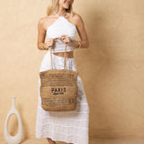 'Solea' Woven Resort Tote - Natural Materials ACCESSORIES for women resort wear - Seaspice Resort Wear
