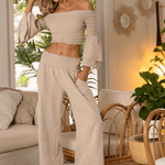 'Soleil' Wide Leg Pants WOMEN'S PANTS for women resort wear - Seaspice Resort Wear
