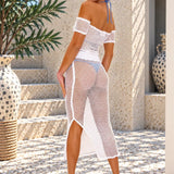 'Stassie' Cotton Mesh Skirt WOMEN'S SKIRT for women resort wear - Seaspice Resort Wear