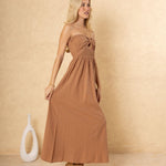 'Stella' Twist - Front Maxi Dress WOMEN'S DRESS for women resort wear - Seaspice Resort Wear