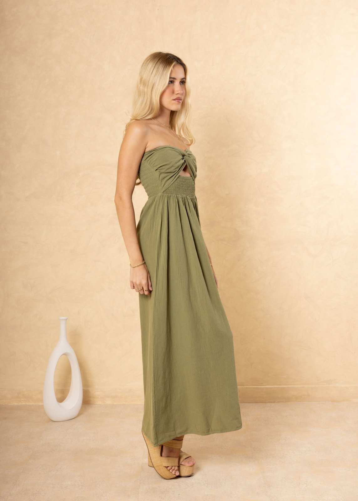 'Stella' Twist - Front Maxi Dress WOMEN'S DRESS for women resort wear - Seaspice Resort Wear