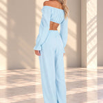 'Tabitha' Long Sleeve Crop Top WOMEN'S TOP for women resort wear - Seaspice Resort Wear