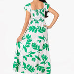 'Talia' Print Green Cotton Maxi Dress WOMEN'S DRESS for women resort wear - Seaspice Resort Wear