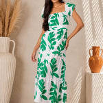 'Talia' Print Green Cotton Maxi Dress WOMEN'S DRESS for women resort wear - Seaspice Resort Wear