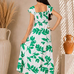 'Talia' Print Green Cotton Maxi Dress WOMEN'S DRESS for women resort wear - Seaspice Resort Wear