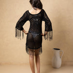 'Thalia' Crochet Fringe Dress WOMEN'S COVER UP for women resort wear - Seaspice Resort Wear