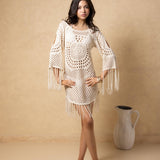 'Thalia' Crochet Fringe Dress WOMEN'S COVER UP for women resort wear - Seaspice Resort Wear
