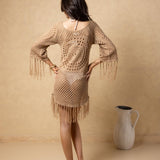 'Thalia' Crochet Fringe Dress WOMEN'S COVER UP for women resort wear - Seaspice Resort Wear