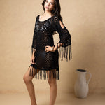 'Thalia' Crochet Fringe Dress WOMEN'S COVER UP for women resort wear - Seaspice Resort Wear