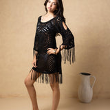 'Thalia' Crochet Fringe Dress WOMEN'S COVER UP for women resort wear - Seaspice Resort Wear
