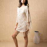'Thalia' Crochet Fringe Dress WOMEN'S COVER UP for women resort wear - Seaspice Resort Wear
