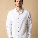 'Tulum' Long Sleeve Button Up Shirt White SEASPICE MEN for women resort wear - Seaspice Resort Wear