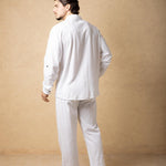 'Tulum' Long Sleeve Button Up Shirt White SEASPICE MEN for women resort wear - Seaspice Resort Wear