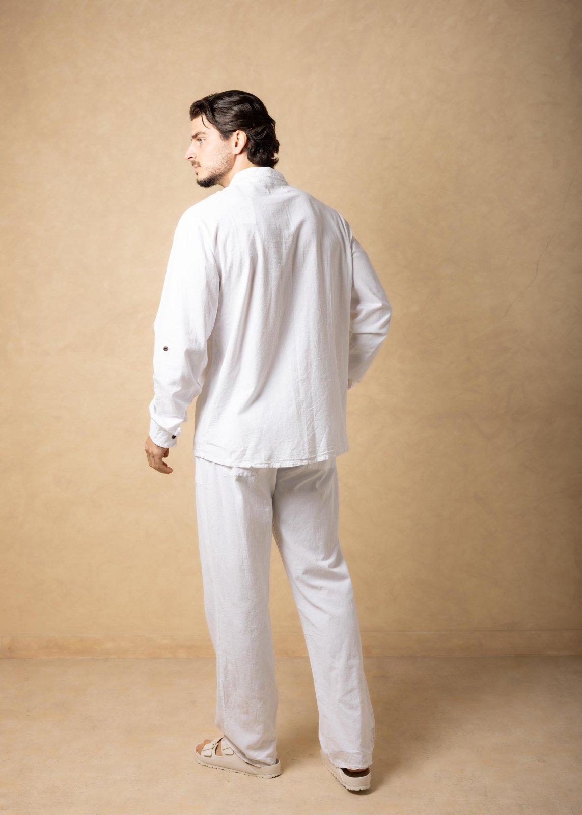 'Tulum' Long Sleeve Button Up Shirt White SEASPICE MEN for women resort wear - Seaspice Resort Wear