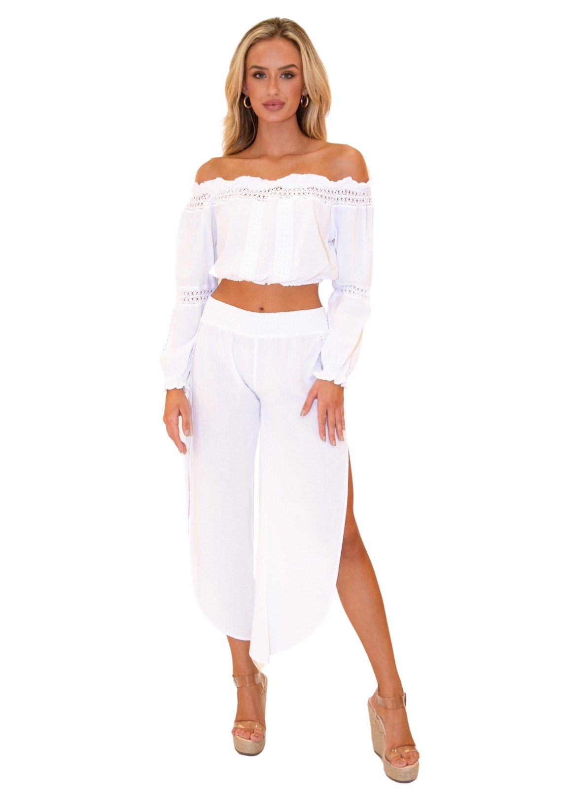 'Veronica' Crochet Detail Top WOMEN'S TOP for women resort wear - Seaspice Resort Wear