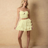 'Waverly' Tiered Mini Skirt WOMEN'S SKIRT for women resort wear - Seaspice Resort Wear
