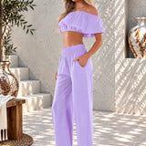 'Ximena' Wide Leg Pants WOMEN'S PANTS for women resort wear - Seaspice Resort Wear