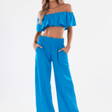 'Ximena' Wide Leg Pants WOMEN'S PANTS for women resort wear - Seaspice Resort Wear