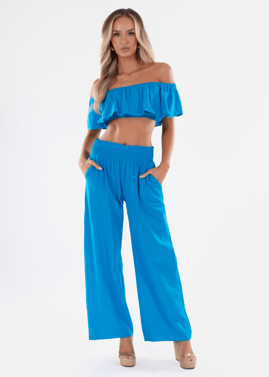 'Ximena' Wide Leg Pants WOMEN'S PANTS for women resort wear - Seaspice Resort Wear