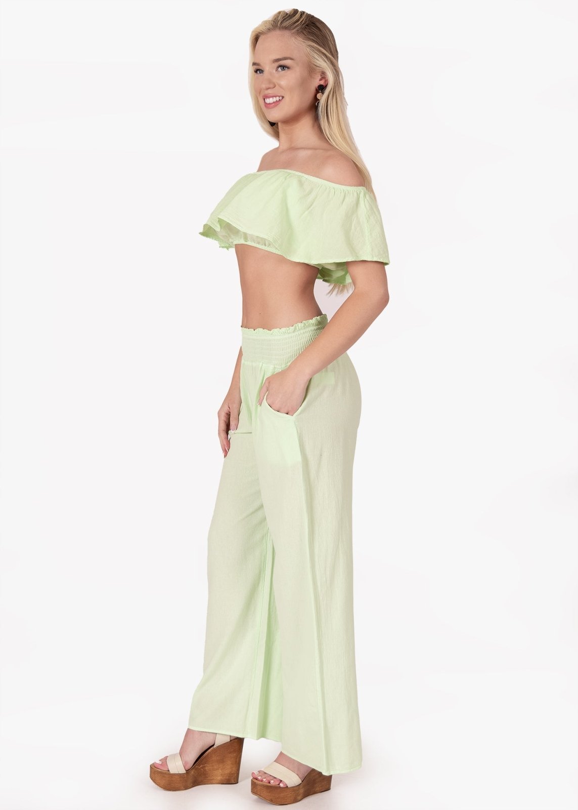 'Ximena' Wide Leg Pants WOMEN'S PANTS for women resort wear - Seaspice Resort Wear