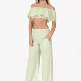 'Ximena' Wide Leg Pants WOMEN'S PANTS for women resort wear - Seaspice Resort Wear