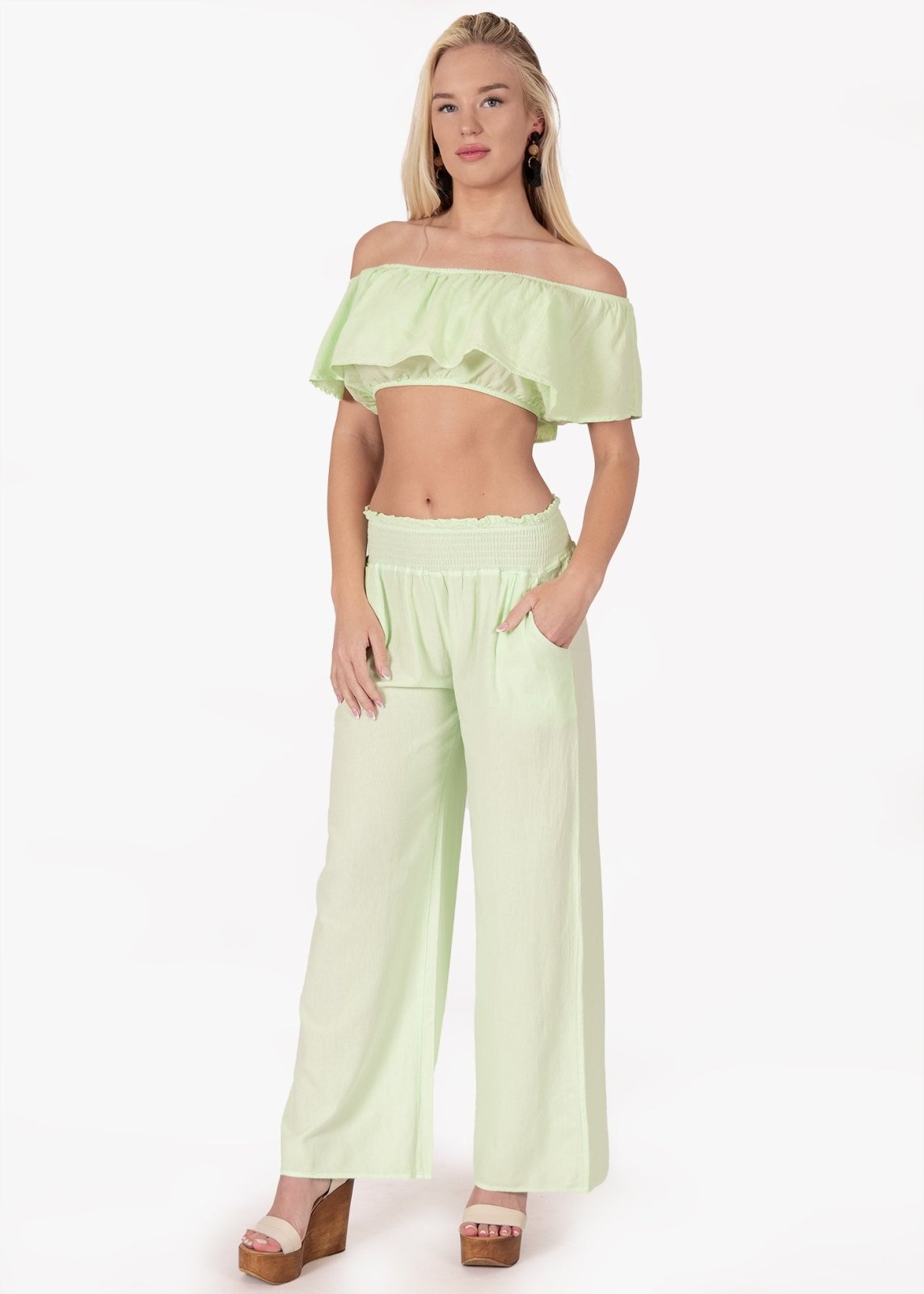 'Ximena' Wide Leg Pants WOMEN'S PANTS for women resort wear - Seaspice Resort Wear