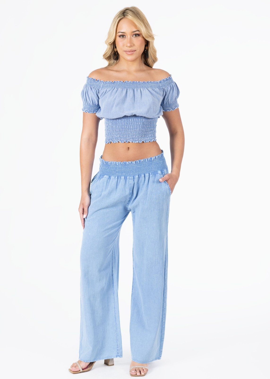 'Ximena' Wide Leg Pants WOMEN'S PANTS for women resort wear - Seaspice Resort Wear